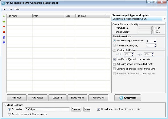 Ailt All Image to SWF Converter software