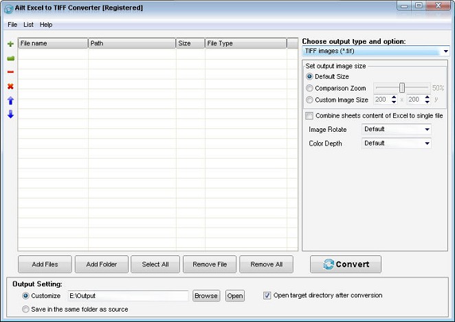 Ailt Excel to TIFF Converter software
